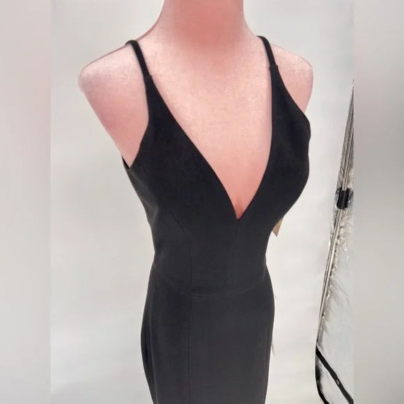 NWT Dress The Population Iris Slit Crepe Gown - Picture 8 of 15